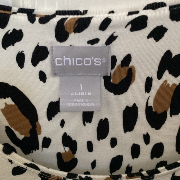 Chico leopard style long sleeve tee. Size 1 which is a Medium - Picture 3 of 4